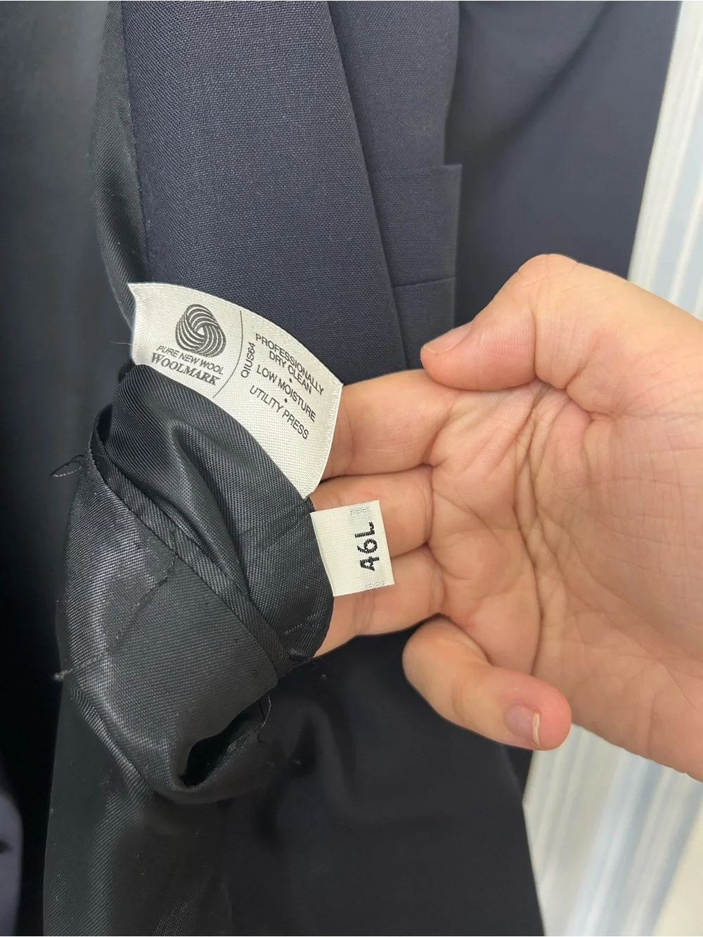 Men's Navy Two-Button Blazer with Gold Buttons